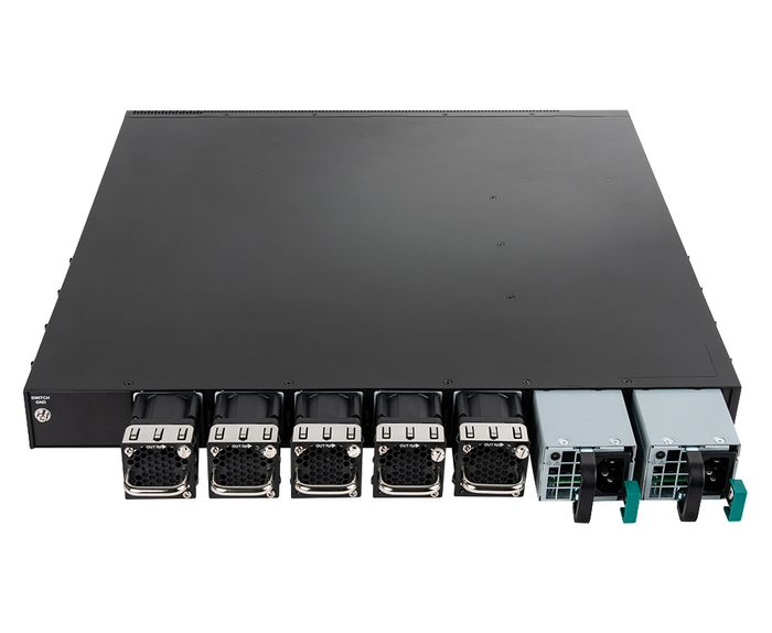 D-Link DXS-3610-54T - 48-port 10GBase-T, 6-port 100G QSFP28 interfaces switch with Standard Image with 2 front-to-back AC PSUs and 5 front-to-back fan modules - W125955750