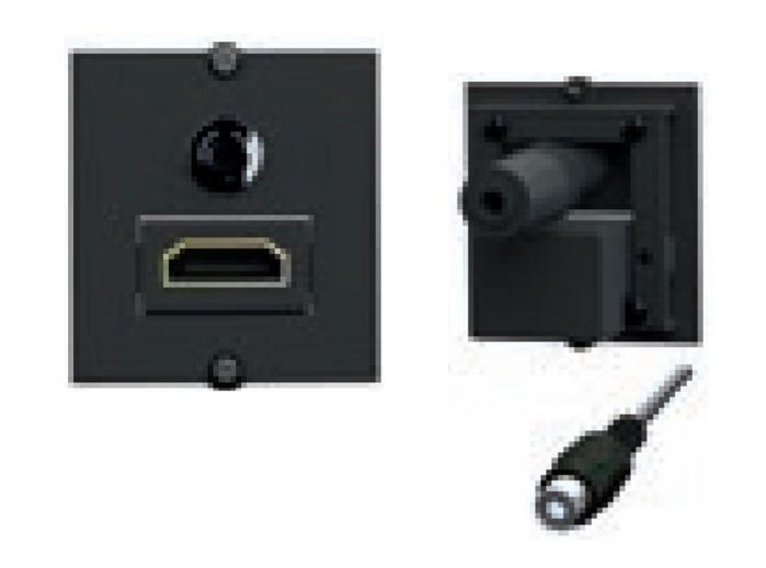 Bachmann HDMI + 3.5mm, 0.2 m cable, black - W125899164