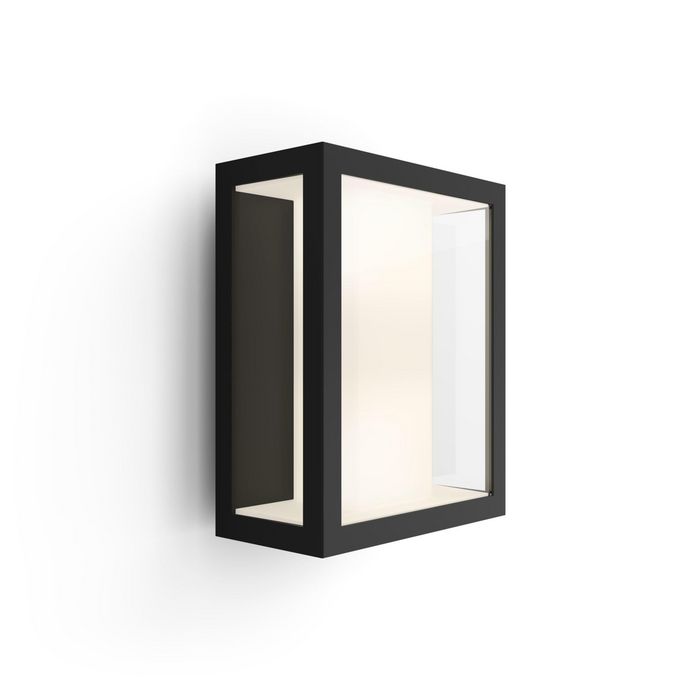 Philips by Signify Hue White and colour ambience Impress Outdoor Wall Light Integrated LED Millions of colours Black Smart control with Hue bridge* - W124438794