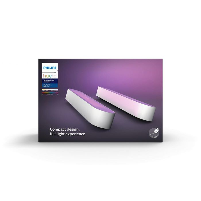 Philips by Signify Hue White and colour ambience Play light bar double pack Double pack LED integrated White Smart control with Hue bridge* - W124538957