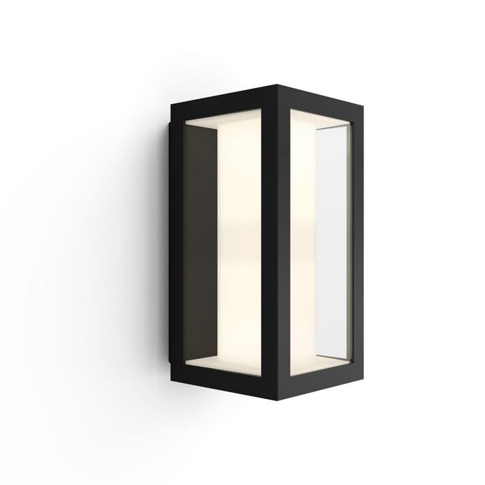 Philips by Signify Hue White and colour ambience Impress Outdoor Wall light Integrated LED Millions of colours Black Smart control with Hue bridge* - W124638688