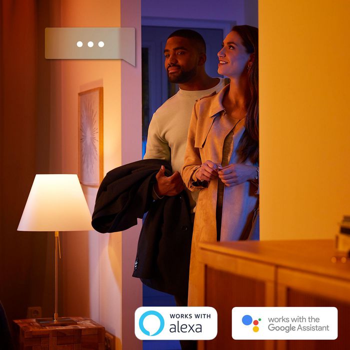 Philips by Signify Hue White and colour ambience Fugato single spotlight Includes GU10 LED bulb Bluetooth control via app Control with app or voice* Add Hue Bridge to unlock more - W124638690