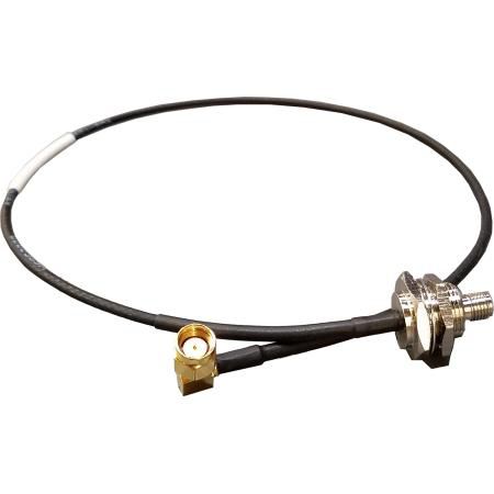 Ventev 1.5 ft 100 Series Cable Assembly with RA RPSMA Male - Bulkhead RPSMA Female - W124808558