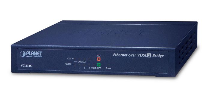 Planet 4-Port 10/100/1000T Ethernet to VDSL2 Bridge - W124392367