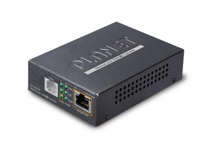 Planet 1-Port 10/100/1000T 802.3at PoE+ Ethernet to VDSL2 Converter - W124977915
