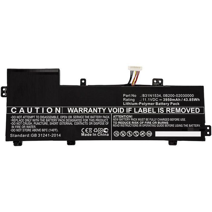 CoreParts Laptop Battery For Asus 44WH, Li-ion, 11.1V, 3950mAh for Asus UX510 - W125803869