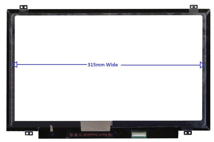 CoreParts 14,0" LCD HD Matte, 1366x768, Original Panel, 315.9x205.1x3mm wide, 30pins Bottom Right Connector, Top Bottom 4xBrackets - W124864150