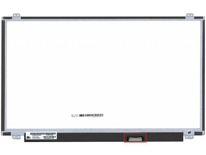 CoreParts 15,6" LCD FHD Glossy, 1920x1080, Original Panel, 359.5×223.8×3.2mm, 30pins Bottom Right Connector, Top Bottom 4xBrackets - W125264016