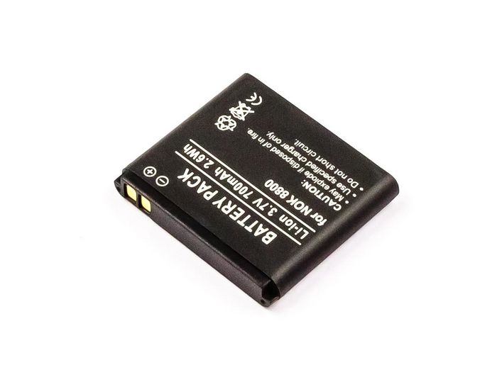 CoreParts Battery for Battery Mobile 2.59Wh Li-ion 3.7V 700mAh, for Nokia - W124665097