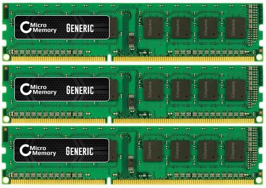 CoreParts 6GB Memory Module 1333Mhz DDR3 Major DIMM - KIT 3x2GB - W124763783