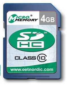 CoreParts 4GB SDHC Card Class 10 MMSDHC10/4GB, 4 GB, SDHC, Class 10, 21 MB/s, 20 MB/s - W124563950