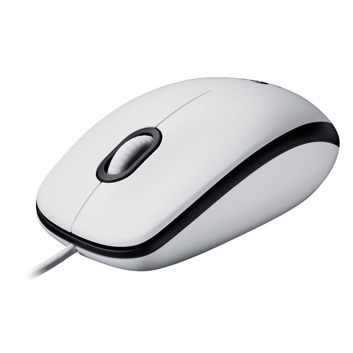 Logitech Mouse M100, USB Type-A, White - W125238190