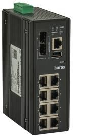 Barox Industrial switch with management, Layer 3, 8 x RJ-45, 2 x SFP, 20 GBit/s, 8k MAC, QoS - W125511453