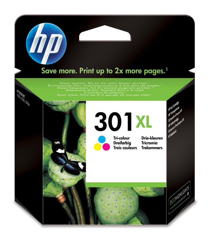 HP 301XL cartouche d'encre trois couleurs grande capacité authentique - W124747543