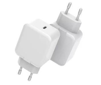 CoreParts USB-C Power Charger 20W 5V-12V/1.5A-3A Output: USB-C PD QC3.0, Input: 110-230V EU Plug, for mobile phones, tablets & other USB-C devices, Apple White Color USB-C Charger - W125961773