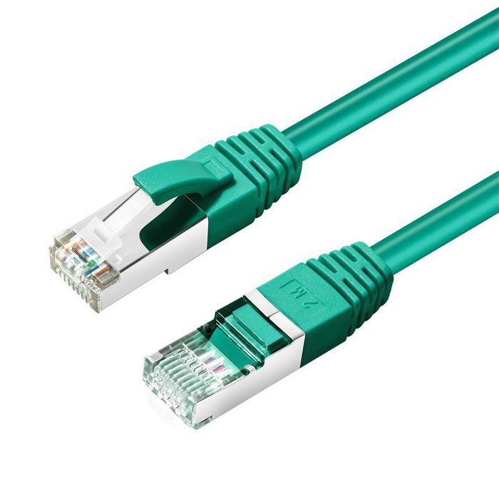 MicroConnect CAT6A S/FTP Network Cable 7.5m, Green - W125878107