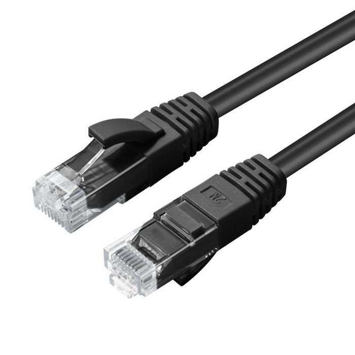 MicroConnect CAT6A UTP Network Cable 2.0m, Black - W125878687