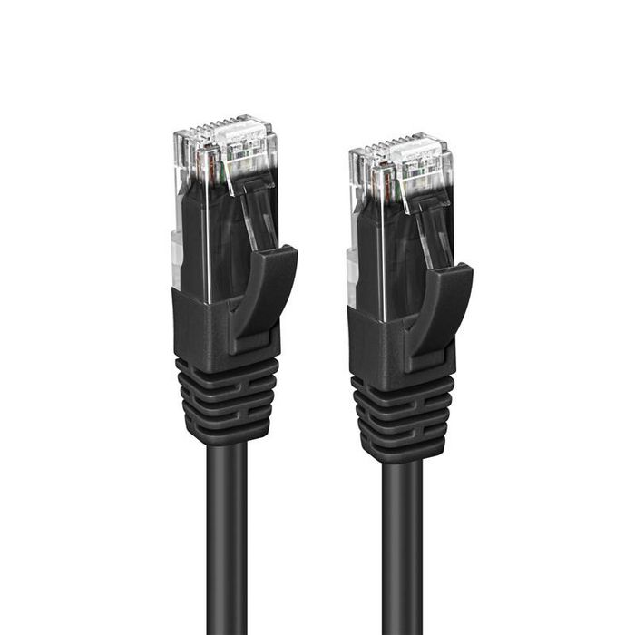 MicroConnect CAT6A UTP Network Cable 2.0m, Black - W125878687
