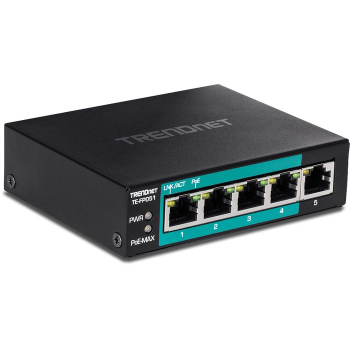 TRENDnet 5-Port Fast Ethernet Long Range PoE+ Switch - W125923360