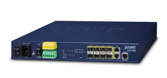 Planet 8-Port 100/1000X SFP + 2-Port 10/100/1000T Managed Metro Ethernet Switch - W124592099