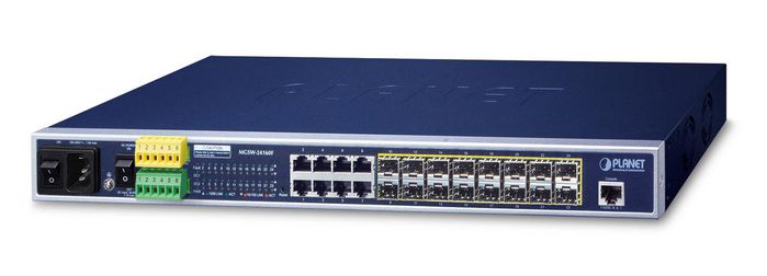 Planet L2+ 16-Port 100/1000BASE-X SFP + 8-Port 10/100/1000BASE-T Managed Metro Ethernet Switch - W124891878