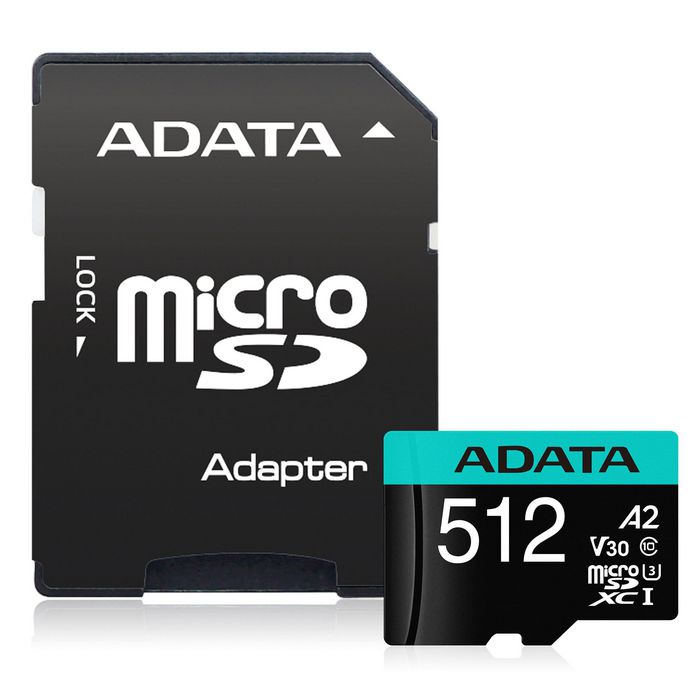 ADATA 512GB, microSDXC/SDHC, UHS-I, U3, V30S(R100MB/s) - W125998339