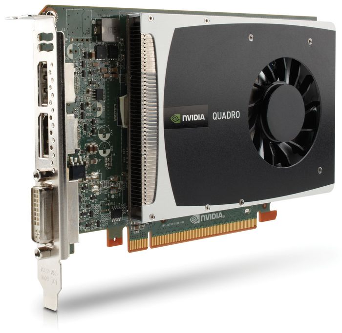HP NVIDIA Quadro 2000 1GB GDDR5 128-bit, PCI Express 2.0 x16, 2560 x 1600 @ 60Hz, 1920 x 1200 @ 120Hz, CUDA, 1x DVI-I, 2x DisplayPort - W124778644