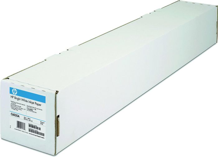 HP Papier jet d'encre blanc brillant HP 90 g/m2 -610 mm x 45,7 m - W124747116