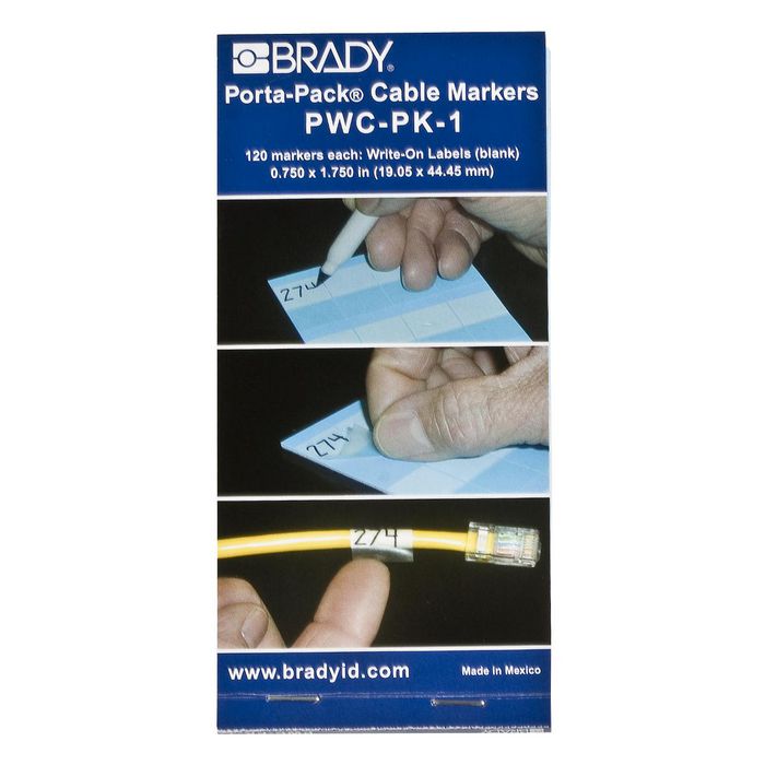Brady Porta-Pack Write-on Wire Marker Pages - W126061849