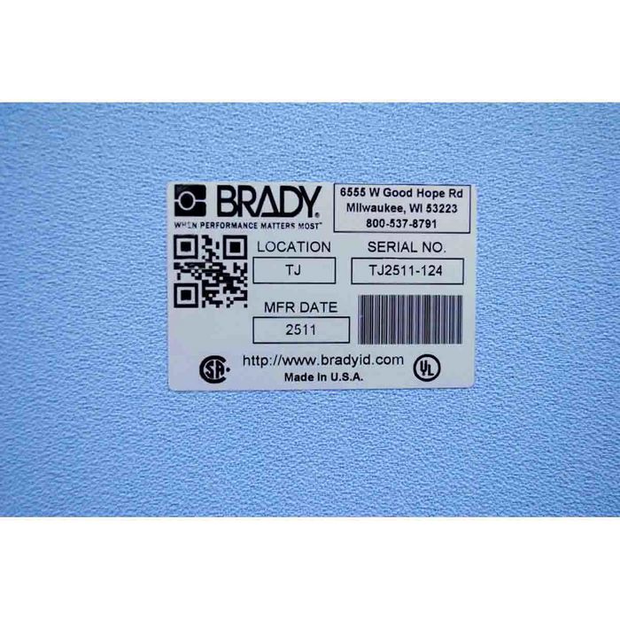 Brady B33 Glossy Metallised Polyester with .7 mil Adhesive Labels - W126063330