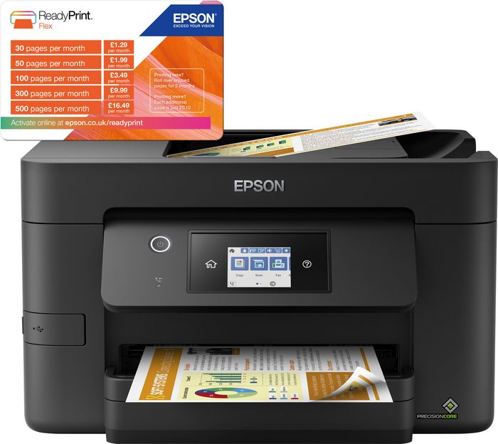 Epson Print, Scan, Copy, Fax, PrecisionCore Print Head, A4, 21ppm/10ppm, Ethernet, Wi-Fi, 8.8 kg - W125872045