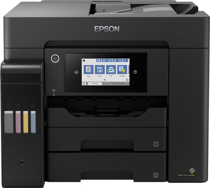 Epson EcoTank ET-5850, 4800x2400 DPI, 3.8 pl, ADF, 33.6 kbps, A4, USB, LAN, Wi-FI, 425‎x500x350 mm - W125872047