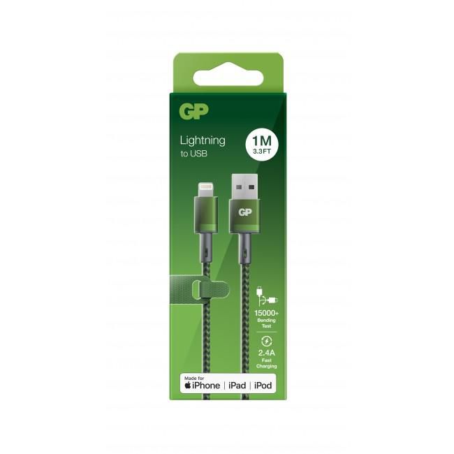 GP Batteries USB cable CL1B, USB-A to Apple Lighting, 1 m - W126075030