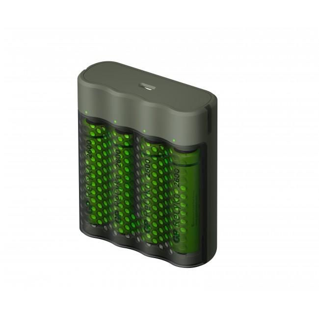 GP Batteries GP ReCyko Speed Charger M451, incl. 4 x NiMH AA 2600mAh - W126075018