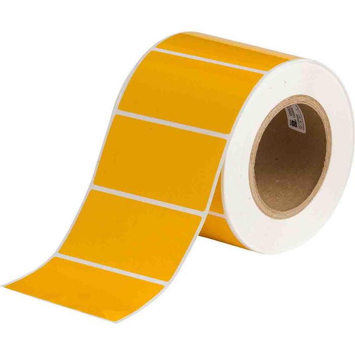 Brady 76 mm Core Glossy Yellow Polyester Barcode and Rating Plate Labels - W126064529