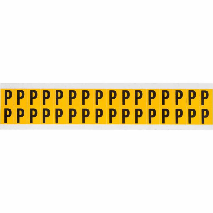 Brady 0.625" Character Height Black on Yellow Outdoor Numbers and Letters - W126058720