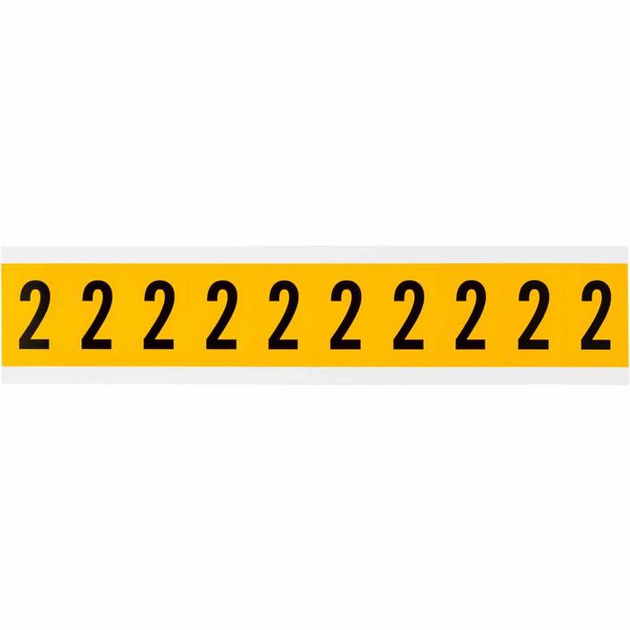 Brady 1" Character Height Black on Yellow Outdoor Numbers and Letters - W126058917