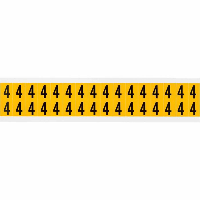 Brady 0.625" Character Height Black on Yellow Outdoor Numbers and Letters - W126058956