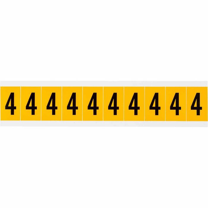 Brady 1" Character Height Black on Yellow Outdoor Numbers and Letters - W126058919
