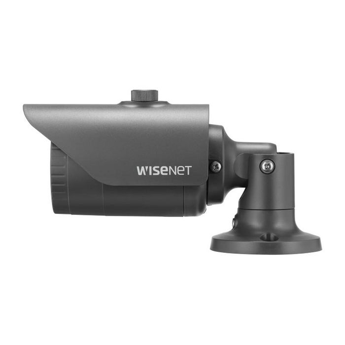 Hanwha Wisenet HD+ 2MP, Full HD (1080p), 30fps IR outdoor bullet camera, AHD/TVI/CVI/CVBS, 4.0mm Lens, 120dB true WDR, true D/N, 12VDC, IR distance 98 feet, IP66 - W125393983