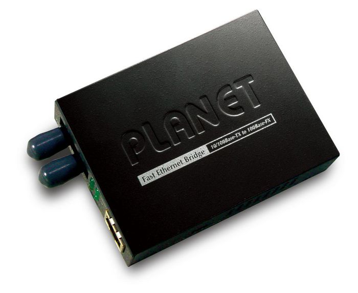 Planet 10/100BASE-TX to 100BASE-FX (ST, MM) Bridge Media Converter -- 2km - W124891716