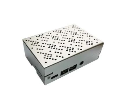 Raspberry Pi Okdo Aluminium Case for use with Raspberry Pi 4 Model in Grey - W126083225