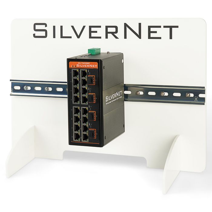 Silvernet SIL 73416MP Industrial Gigabit PoE+ Managed Switch. 16 x Gigabit Ethernet, 30w POE ports, 4 x Gigabit SFP slots, Excludes Power supply - W126091862