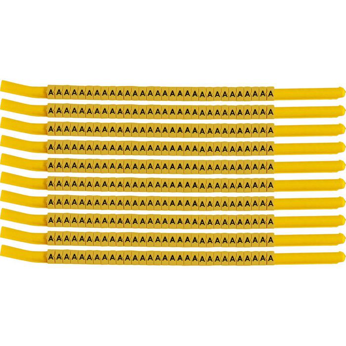 Brady Nylon, Black on Yellow, 4.7 - 5.8 mm, 300 Sleeve - W126057945