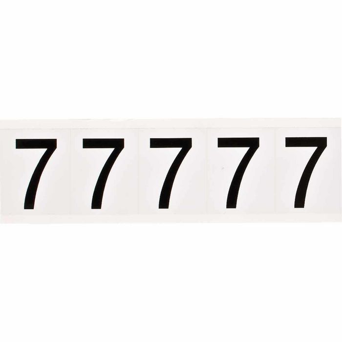 Brady 2" Character Height Black on White Outdoor Numbers and Letters, 7 - W126060665