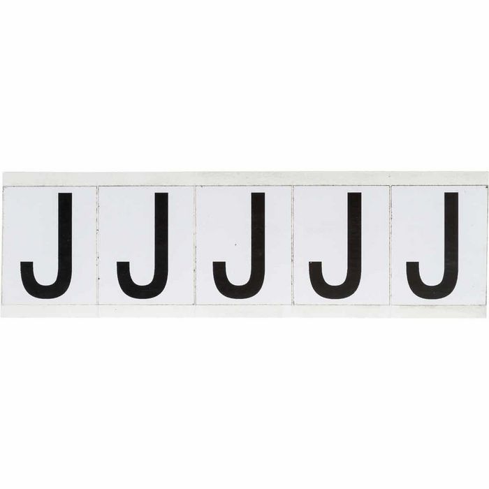 Brady 2" Character Height Black on White Outdoor Numbers and Letters, J - W126060677