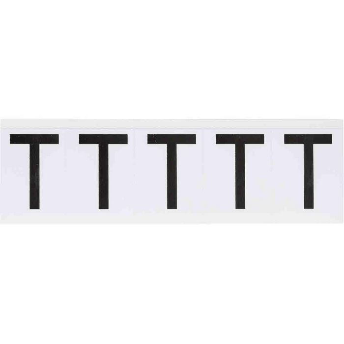 Brady 2" Character Height Black on White Outdoor Numbers and Letters, T - W126060687