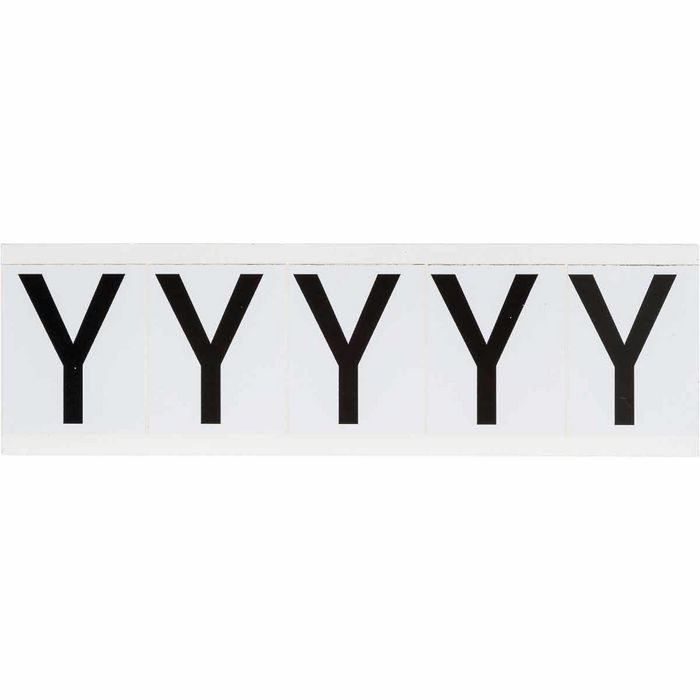 Brady 2" Character Height Black on White Outdoor Numbers and Letters, Y - W126065921