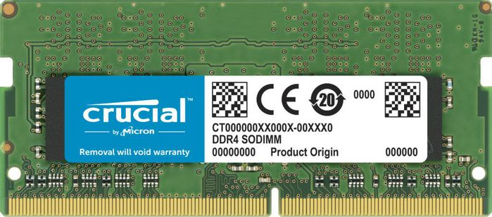 Crucial 64 GB (2 x 32 GB), DDR4, 3200 MHz, 260-pin SODIMM - W126092950