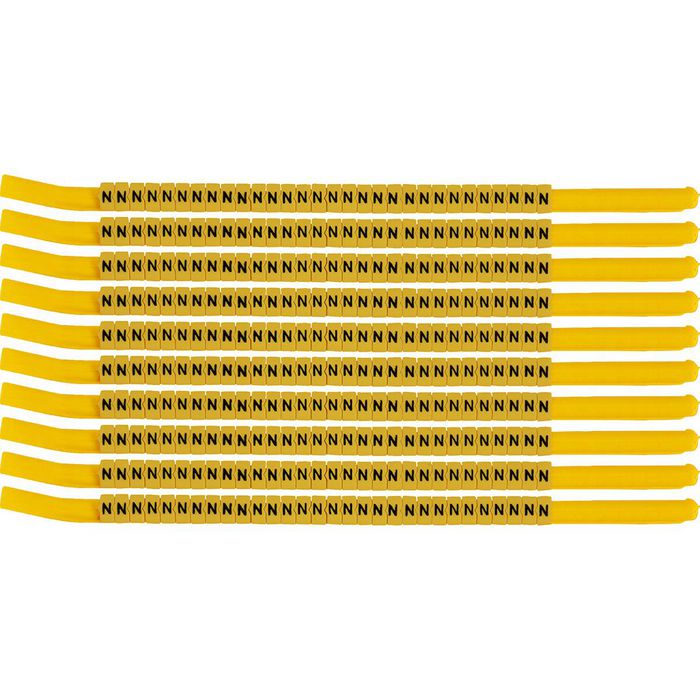 Brady Nylon, Black on Yellow, 4.7 - 5.8 mm, 300 Sleeve - W126057958